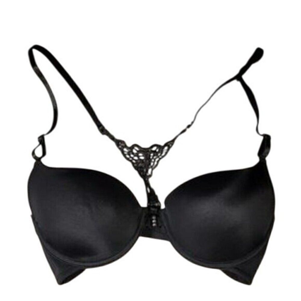 Hers by Herman Black Racerback Bra Sz 34B